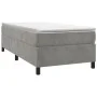 Light gray velvet bed frame 90x190 cm by vidaXL, Beds and slatted bases - Ref: Foro24-3121090, Price: 79,92 €, Discount: %