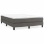 Gray synthetic leather bed frame 140x200 cm by vidaXL, Beds and slatted bases - Ref: Foro24-3120704, Price: 92,54 €, Discount: %