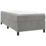 Hellgrauer Samtbettrahmen 90x200 cm von vidaXL, Betten und Lattenroste - Ref: Foro24-3121096, Preis: 78,11 €, Rabatt: %