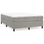 Hellgrauer Samtbettrahmen 140x200 cm von vidaXL, Betten und Lattenroste - Ref: Foro24-3121120, Preis: 107,87 €, Rabatt: %
