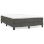 Estructura de cama de terciopelo gris oscuro 140x190 cm de vidaXL, Camas y somieres - Ref: Foro24-3120767, Precio: 98,48 €, D...