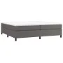 Gray synthetic leather box spring bed frame 200x200 cm by vidaXL, Beds and slatted bases - Ref: Foro24-3121069, Price: 156,56...