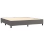Boxspring-Bettgestell aus grauem Kunstleder, 200 x 200 cm von vidaXL, Betten und Lattenroste - Ref: Foro24-3121069, Preis: 14...