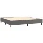 Gray synthetic leather box spring bed frame 200x200 cm by vidaXL, Beds and slatted bases - Ref: Foro24-3121069, Price: 156,56...