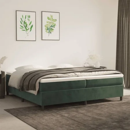 Estructura de cama de terciopelo verde 200x200 cm de vidaXL, Camas y somieres - Ref: Foro24-3121141, Precio: 134,18 €, Descue...