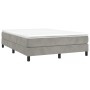 Estructura de cama de terciopelo gris claro 140x200 cm de vidaXL, Camas y somieres - Ref: Foro24-3120772, Precio: 114,30 €, D...