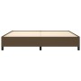 Estructura de cama tela marrón oscuro 200x200 cm de vidaXL, Camas y somieres - Ref: Foro24-347093, Precio: 127,88 €