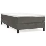 Estructura de cama de terciopelo gris oscuro 100x200 cm de vidaXL, Camas y somieres - Ref: Foro24-3120755, Precio: 71,14 €, D...
