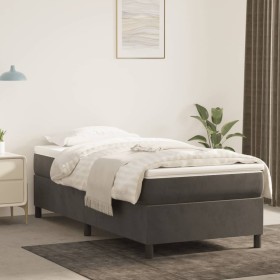 Dark gray velvet bed frame 90x200 cm by vidaXL, Beds and slatted bases - Ref: Foro24-3121097, Price: 93,35 €, Discount: %