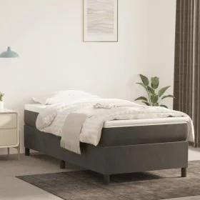 Dunkelgrauer Samtbettrahmen 90x200 cm von vidaXL, Betten und Lattenroste - Ref: Foro24-3121097, Preis: 79,96 €, Rabatt: %