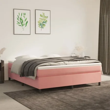 Bettgestell aus rosafarbenem Samt, 180 x 200 cm von vidaXL, Betten und Lattenroste - Ref: Foro24-3121137, Preis: 113,26 €, Ra...