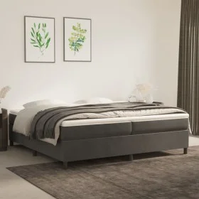 Dark gray velvet bed frame 180x200 cm by vidaXL, Beds and slatted bases - Ref: Foro24-3121139, Price: 126,98 €, Discount: %