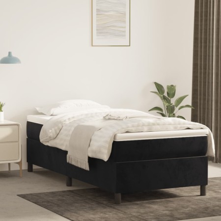Estructura de cama de terciopelo negro 90x190 cm de vidaXL, Camas y somieres - Ref: Foro24-3121092, Precio: 74,90 €, Descuent...