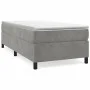 Hellgrauer Samtbettrahmen 100x200 cm von vidaXL, Betten und Lattenroste - Ref: Foro24-3121102, Preis: 76,59 €, Rabatt: %