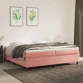 Pink velvet bed frame 200x200 cm by vidaXL, Beds and slatted bases - Ref: Foro24-3121143, Price: 121,99 €, Discount: %
