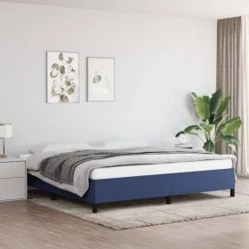 Blue taupe gray fabric bed frame 200x200 cm by vidaXL, Beds and slatted bases - Ref: Foro24-347096, Price: 135,45 €, Discount: %