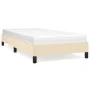 Cream fabric bed frame 100x200 cm by vidaXL, Beds and slatted bases - Ref: Foro24-346701, Price: 76,45 €, Discount: %