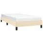 Cream fabric bed frame 100x200 cm by vidaXL, Beds and slatted bases - Ref: Foro24-346701, Price: 76,45 €, Discount: %