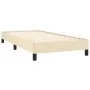 Cream fabric bed frame 100x200 cm by vidaXL, Beds and slatted bases - Ref: Foro24-346701, Price: 76,45 €, Discount: %