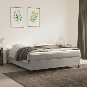 Light gray velvet bed frame 180x200 cm by vidaXL, Beds and slatted bases - Ref: Foro24-3121132, Price: 137,35 €, Discount: %