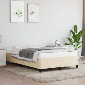 Cream fabric bed frame 120x200 cm by vidaXL, Beds and slatted bases - Ref: Foro24-347055, Price: 117,58 €, Discount: %
