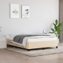 Cream fabric bed frame 140x200 cm by vidaXL, Beds and slatted bases - Ref: Foro24-347071, Price: 115,88 €, Discount: %
