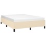 Cream fabric bed frame 140x200 cm by vidaXL, Beds and slatted bases - Ref: Foro24-347071, Price: 115,88 €, Discount: %