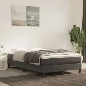 Estructura de cama de terciopelo gris oscuro 120x200 cm de vidaXL, Camas y somieres - Ref: Foro24-3120761, Precio: 97,70 €, D...