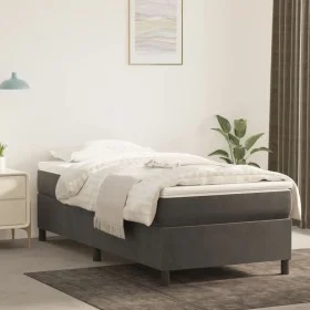 Dark gray velvet bed frame 80x200 cm by vidaXL, Beds and slatted bases - Ref: Foro24-3121085, Price: 87,99 €, Discount: %