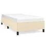 Cream fabric bed frame 100x200 cm by vidaXL, Beds and slatted bases - Ref: Foro24-347047, Price: 91,62 €, Discount: %