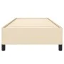 Cream fabric bed frame 100x200 cm by vidaXL, Beds and slatted bases - Ref: Foro24-347047, Price: 91,62 €, Discount: %