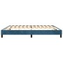 Estructura de cama de terciopelo azul 200x200 cm