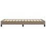 Estructura de cama de tela gris taupe 100x200 cm