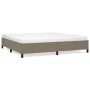 Taupe gray fabric bed frame 200x200 cm by vidaXL, Beds and slatted bases - Ref: Foro24-347094, Price: 136,81 €, Discount: %