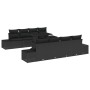 Conjunto de sofá de jardín 7 pcs Negro 100 x 55 x 73 cm