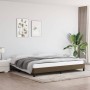 Estructura de cama tela marrón oscuro 200x200 cm de vidaXL, Camas y somieres - Ref: Foro24-346747, Precio: 114,43 €