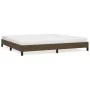Dark brown fabric bed frame 200x200 cm by vidaXL, Beds and slatted bases - Ref: Foro24-346747, Price: 116,57 €, Discount: %
