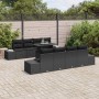 Conjunto de sofá de jardín 7 pcs Negro 100 x 55 x 73 cm