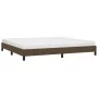 Dark brown fabric bed frame 200x200 cm by vidaXL, Beds and slatted bases - Ref: Foro24-346747, Price: 116,57 €, Discount: %