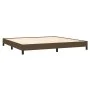 Dark brown fabric bed frame 200x200 cm by vidaXL, Beds and slatted bases - Ref: Foro24-346747, Price: 116,57 €, Discount: %