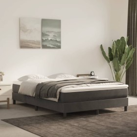 Estructura de cama de terciopelo gris oscuro 140x200 cm de vidaXL, Camas y somieres - Ref: Foro24-3120773, Precio: 105,16 €, ...