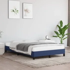 Blue fabric bed frame 120x200 cm by vidaXL, Beds and slatted bases - Ref: Foro24-346710, Price: 95,26 €, Discount: %