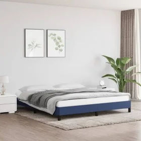 Blue fabric bed frame 180x200 cm by vidaXL, Beds and slatted bases - Ref: Foro24-346742, Price: 112,41 €, Discount: %