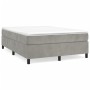 Estructura de cama de terciopelo gris claro 140x190 cm de vidaXL, Camas y somieres - Ref: Foro24-3121114, Precio: 153,68 €, D...
