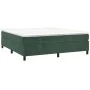 Dark green velvet box spring bed frame 160x200cm by vidaXL, Beds and slatted bases - Ref: Foro24-3121129, Price: 133,77 €, Di...