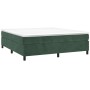 Dunkelgrüner Boxspring-Bettrahmen aus Samt, 160 x 200 cm von vidaXL, Betten und Lattenroste - Ref: Foro24-3121129, Preis: 144...