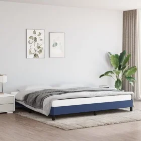 Blue taupe gray fabric bed frame 200x200 cm by vidaXL, Beds and slatted bases - Ref: Foro24-346750, Price: 104,08 €, Discount: %