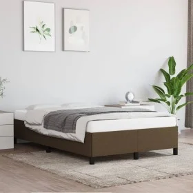 Dark brown fabric bed frame 120x200 cm by vidaXL, Beds and slatted bases - Ref: Foro24-347053, Price: 117,78 €, Discount: %