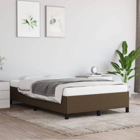 Bettgestell aus dunkelbraunem Stoff, 120 x 200 cm von vidaXL, Betten und Lattenroste - Ref: Foro24-347053, Preis: 119,89 €, R...