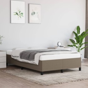 Estructura de cama de tela gris taupe 120x200 cm